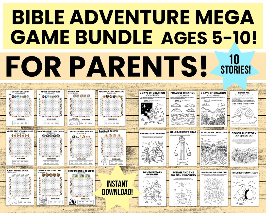 Bible Adventure Mega Game Bundle for Kids - Christian Puzzles ...