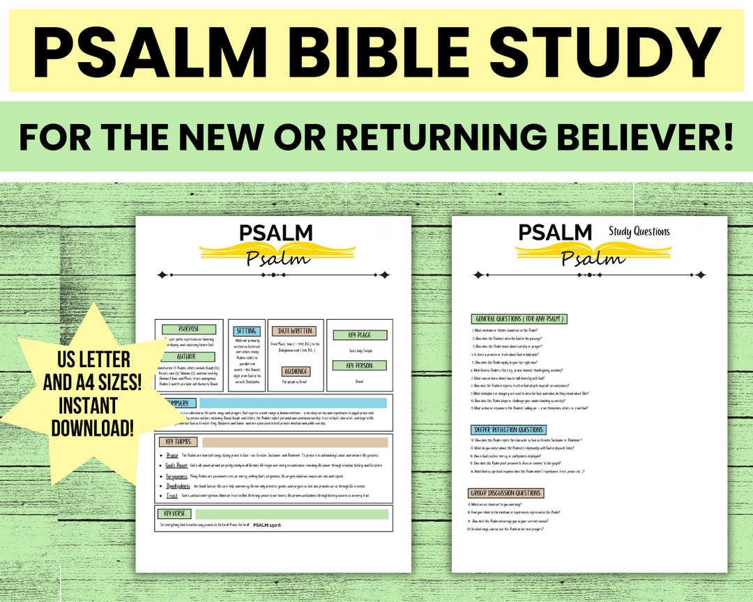 Psalm Bible Study for New Believers - Psalms Study Guide & Bible Study ...