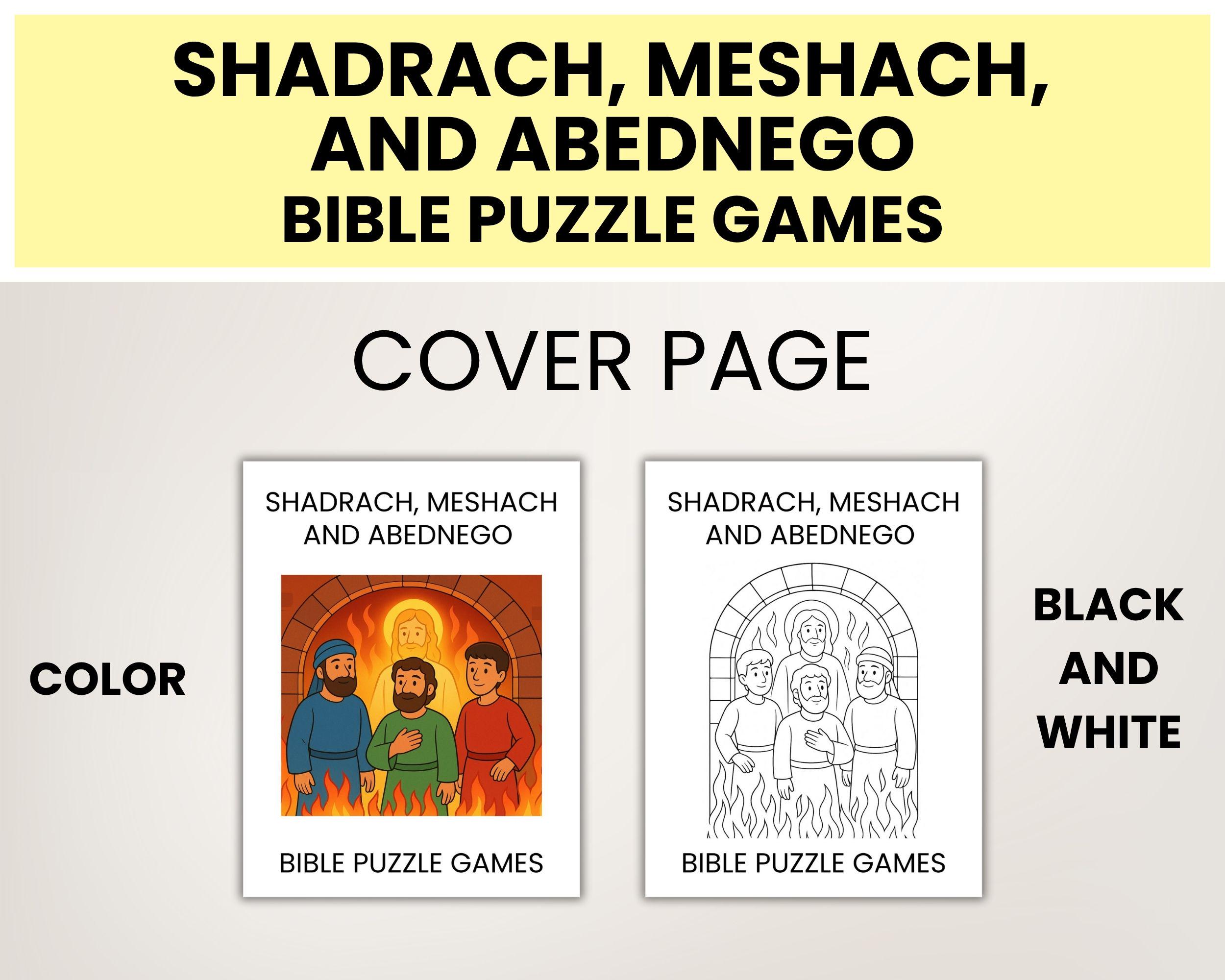 M Shadrach Raj Shadrach Meshach and Abednego Homeschool Bible Activities - Fiery ...