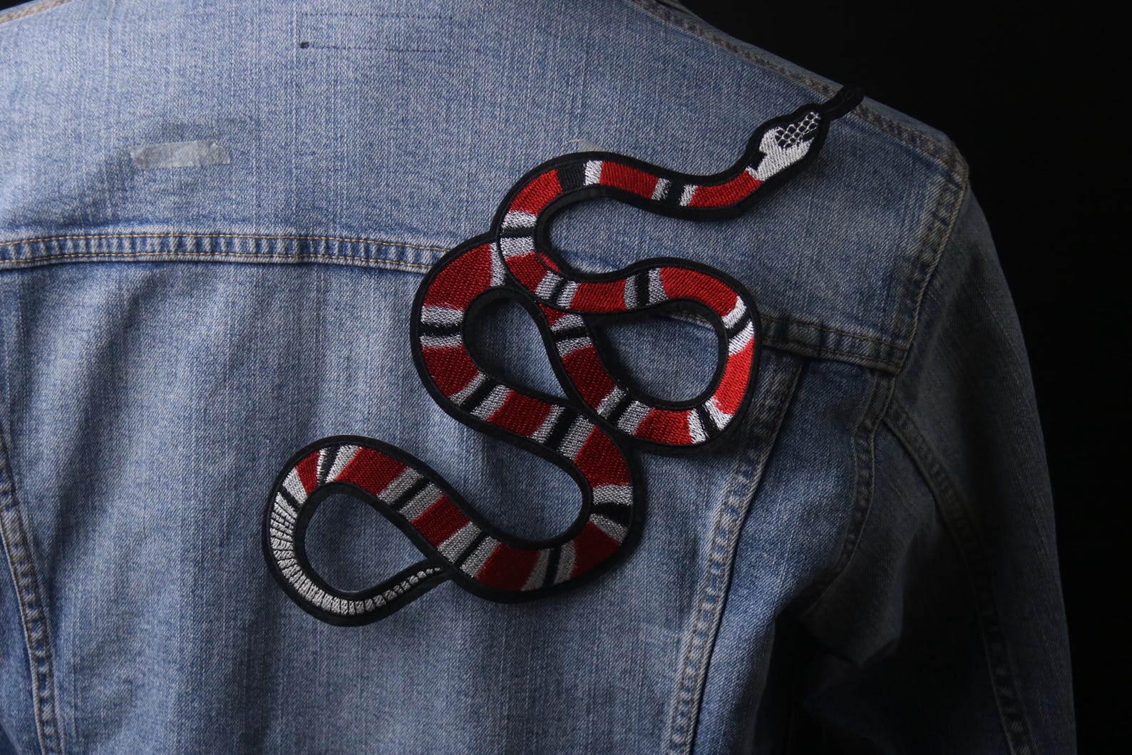 Large Red Snake Patch, Iron on Patch, Embroidered Patch, Funny Patch ...