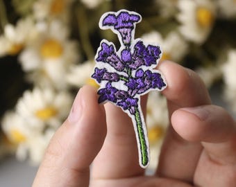 lavender patch, purple flower patch, iron on patch, stick on patch, embroidered patch, funny patch, aesthetic patch, gorgeous patch