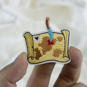 écusson carte au trésor, pirate, aventure, écusson thermocollant, écusson à coller, écusson brodé, écusson amusant, écusson esthétique, écusson magnifique