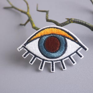 all-seeing eye patch, evil eye patch, iron on patch, embroidered patch, funny patch, aesthetic patch, gorgeous patch, applique