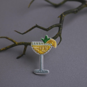 tiny Martini patch, cocktail patch, juice, iron on patch, embroidered patch, funny patch, aesthetic patch, gorgeous patch, applique