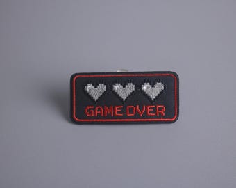 naszywka z napisem „koniec gry”, naszywka z pustym HP, naszywka do prasowania, naszywka haftowana, naszywka zabawna, naszywka estetyczna, naszywka wspaniała, aplikacja