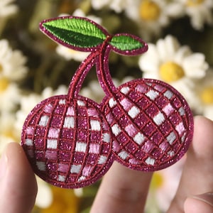 glitzernder Disco Ball Kirschblüten Aufnäher, Bügelbild, Bügelbild, Bügelbild, Bügelbild, Bügelbild, witziger Aufnäher, witziger Aufnäher, Patch