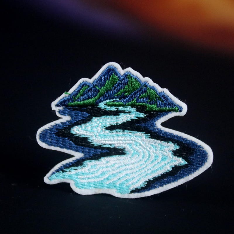 River Patch for Hat - Etsy UK