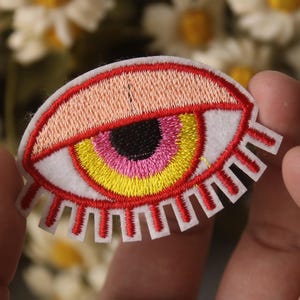 eye patch, evil eye patch, iron on patch, stick on patch, embroidered patch, funny patch, aesthetic patch, gorgeous patch
