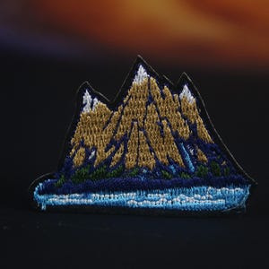 mountain and lake patch, wild patch, outdoor, iron on patch, stick on patch, embroidered patch, funny patch, aesthetic patch, gorgeous patch