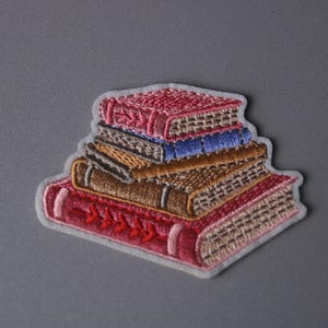 books patch, reading patch, iron on patch, stick on patch, embroidered patch, funny patch, aesthetic patch, gorgeous patch
