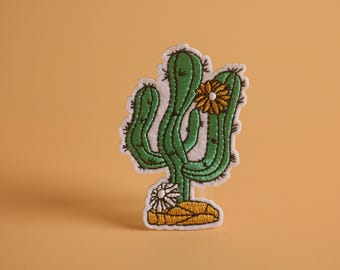 écusson cactus, écusson cow-boy, écusson thermocollant, écusson brodé, écusson amusant, écusson esthétique, écusson magnifique, applique