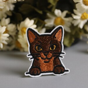 Abyssinian patch, cat patch, kitty patch, iron on patch, embroidered patch, funny patch, aesthetic patch, gorgeous patch, applique