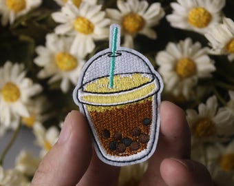 naszywka z herbatą bąbelkową, naszywka z napojem, naszywka do prasowania, naszywka samoprzylepna, naszywka haftowana, naszywka zabawna, naszywka estetyczna, naszywka piękna