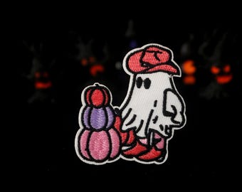 ghost patch, pumpkin patch, for Halloween patch, iron on patch, embroidered patch, funny patch, aesthetic patch, gorgeous patch, applique
