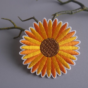 sunflower patch, flower patch, iron on patch, embroidered patch, funny patch, aesthetic patch, gorgeous patch, applique