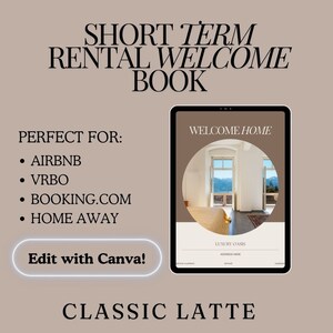 Airbnb Welcome Book Template, Vacation Rental Welcome Book, VRBO Welcome Book, Editable Airbnb Guest Book, House Manual