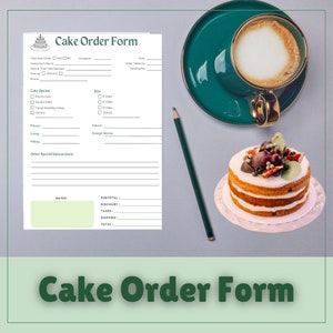 Kuchen Bestellschein zum Ausdrucken | PDF druckbare Kuchen Bestellung Generika Kuchen Bestellschein Vorlage Bestellschein Vorlage Bestellschein 2024