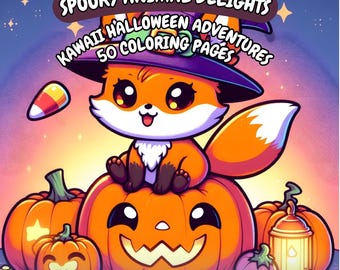 Spooky Animal Delights Halloween Coloring Book - Cute and Kawaii Pages for Kids