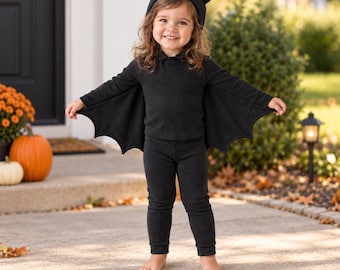 Fledermaus-Halloweenkostüm für Kleinkinder, Fledermausflügel-Umhang für Kinder, Set für die Halloween-Party, Baby-Halloweenkostüm, süßes Geschenk für die Gruselsaison