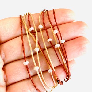 Pearl bracelets, Bridesmaid Bracelets, Adjustable Bracelet, Friendship Bracelet, Waterproof Bracelet.