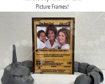 Marcos de fotos de madera con forma de tarjeta estilo Poké de 5 x 7.