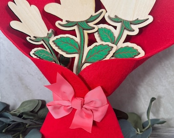 Flor de madera personalizada con huella de mano – Regalo personalizado para el Día de la Madre – Manualidad infantil con huella de mano – Recuerdo del primer Día de la Madre