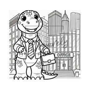 Dinosaur Careers Coloring Book Part 1