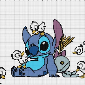 Stitch with Ducks Crochet Graphgan Graph