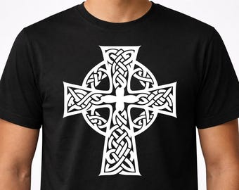 Keltisch kruis Svg, Irish Knotwork Design, christelijk symbool, St. Patrick, Cricut silhouet