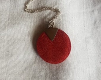 Red Coral Amulet with 925 Silver