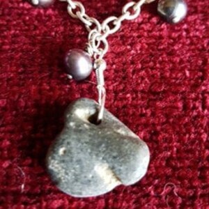 Protection, Growth and Wellbeing Amulet Black Pearls & Hagstone image 2