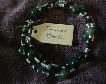 Crystal Healing Memory Coil 'Immune boost' Bracelet