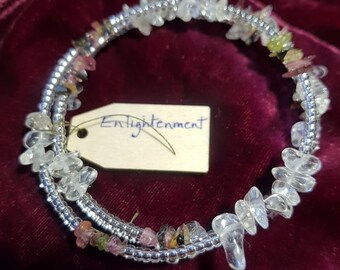 Crystal Healing Memory Coil ' Enlightenment' Bracelet