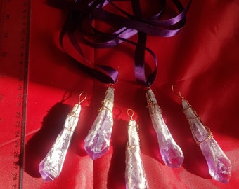 Natural Amethyst Point Amulet