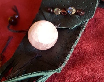 REDUCED Rose Quartz Orb in Medicine Bag.