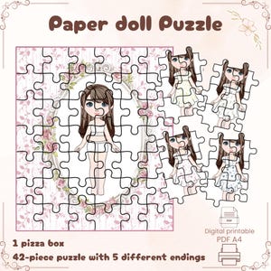 Rompecabezas de papel de 42 piezas con 5 finales diferentes, actividad creativa, educativa y regalo de cumpleaños único para niños y adultos.