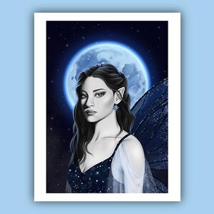NIGHT FAIRY | Fantasy Illustration | Art Print | Home Decor | Gift Idea