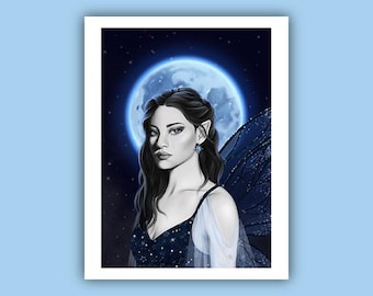NIGHT FAIRY | Fantasy Illustration | Art Print | Home Decor | Gift Idea