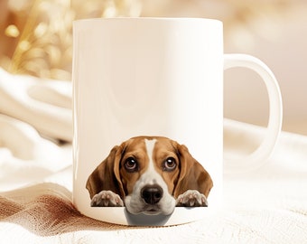 Lebreiro que espreita o retrato canecas de <br> Entrega Rápida? Caneca do retrato do lebreiro de <br> Entrega Rápida? presente do amante do cão caneca de café | Presente para xícara de chá para dono de cachorro