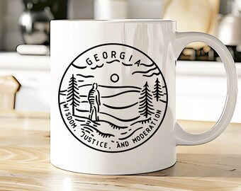 Georgia Mug | GA Coffee Cup | GA State Tea Cup | State Motto Gift | View all our 50 State Mugs