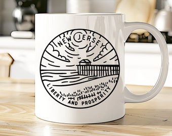 New Jersey Mug | NJ Coffee Cup | NJ State Tea Cup | State Motto Gift | View all our 50 State Mugs