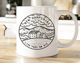 New Hampshire Mug | NH Coffee Cup | NH State Tea Cup | State Motto Gift | View all our 50 State Mugs