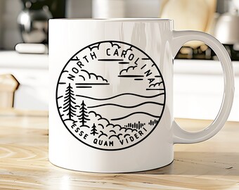 North Carolina Mug | NC Coffee Cup | NC State Tea Cup | State Motto Gift | View all our 50 State Mugs