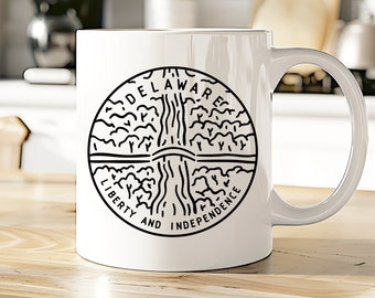 Delaware Mug | DE Coffee Cup | DE State Tea Cup | State Motto Gift | View all our 50 State Mugs