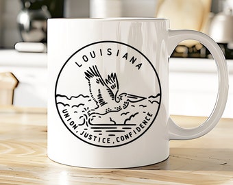 Louisiana Mug | LA Coffee Cup | LA State Tea Cup | State Motto Gift | View all our 50 State Mugs