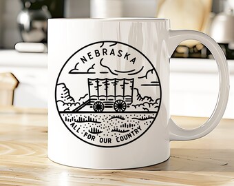 Nebraska Mug | NE Coffee Cup | NE State Tea Cup | State Motto Gift | View all our 50 State Mugs