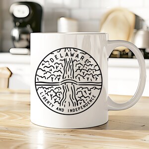 Delaware Mug | DE Coffee Cup | DE State Tea Cup | State Motto Gift | View all our 50 State Mugs