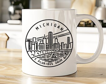 Michigan Mug | MI Coffee Cup | MI State Tea Cup | State Motto Gift | View all our 50 State Mugs