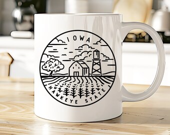 Iowa Mug | IA Coffee Cup | IA State Tea Cup | State Motto Gift | View all our 50 State Mugs