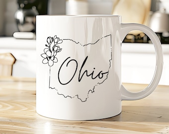 Ohio Mug | OH Coffee Cup | OH State Tea Cup | State Map Gift | View all our 50 State Mugs